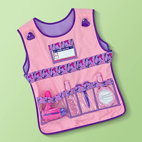 Melissa & Doug Hair Stylist Role Play Costume Dress-Up Set (Frustration-Free Packaging) Purple 17" x 21" x 5", for Children Age : 3+ Melissa & Doug