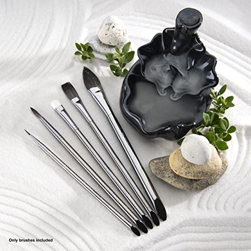 Royal and Langnickel Zen 5 Piece Watercolour Pointed Oval Variety Paint Brush Set RYRZENSET834 Royal & Langnickel