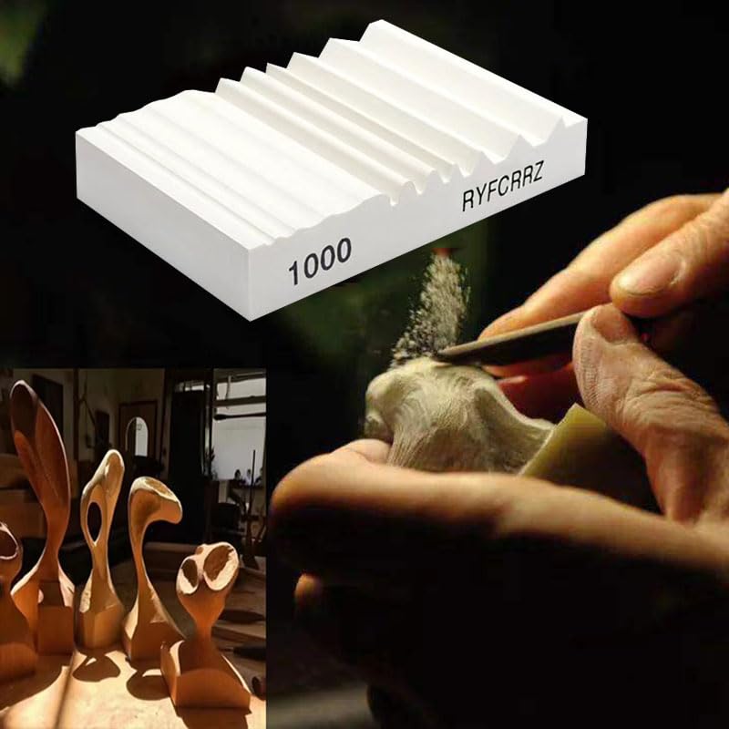 RYFCRRZ Whetstones Wood Carvers Sharpener Wood Carving Chisel Tools Knife Gouge Sharpening Stones System Handy Multifunctional Little Wet Stone WoodArtSupply