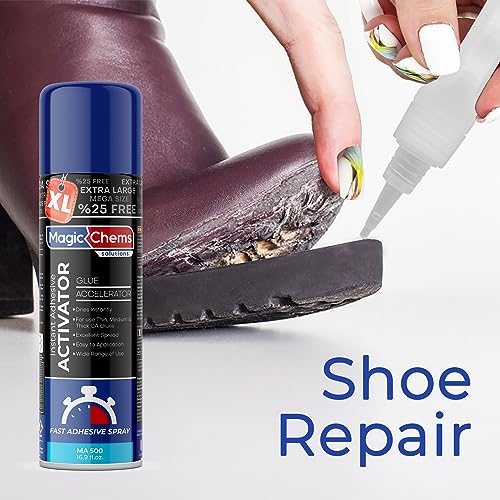 Magic Chems CA Glue with Activator (2 x 3.5 oz +16.9 fl oz), CA Glue for Woodworking, Cyanoacrylate Glue and Activator, Super Glue for Wood (1 Pack) Magic Chems