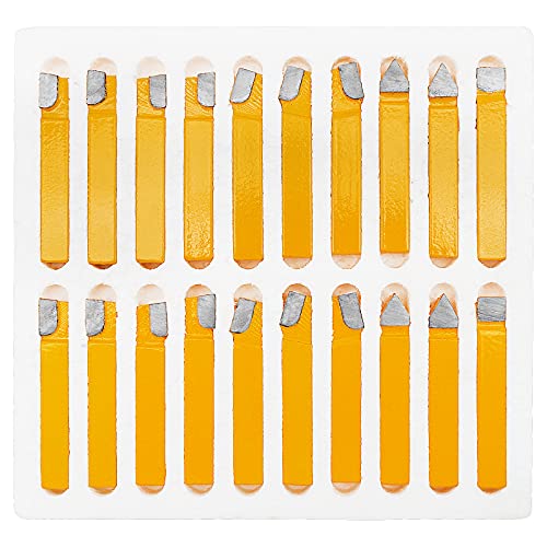 PNBO 20 pc 3/8"Carbide Tip Tipped Cutter Tool Bit Cutting Set For Metal Lathe Tooling. PNBO