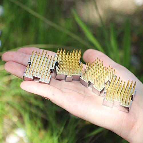 Wazakura 4PCS Interlocking Mini Ikebana Kenzan Flower Frog, Made in Japan, Japanese Floral Arranging Pin Holder - 1.25"(32mm) x1.18(30mm) Brass, 4PCS Hanafubuki
