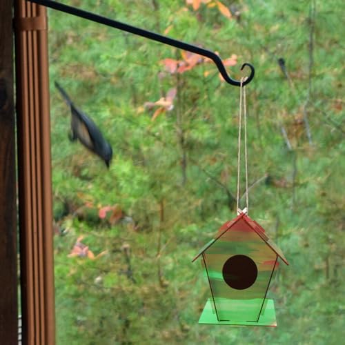 EXCEART 1 Set House Lanyard Wind Chime Pendant Wind Chime Ornament Unfinished Arts Kits Kids Craft Wind Chime Kit Decorate Wood Child Pigment EXCEART