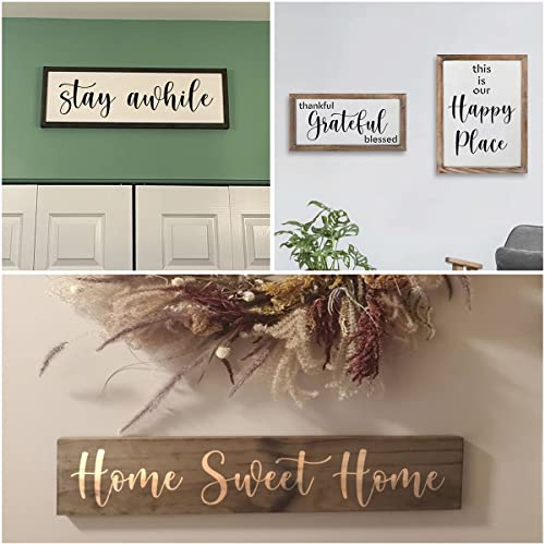 Letter Stencils for Painting on Wood - 46 Pack Large Alphabet Stencil Templates with Numbers and Signs, Reusable Letters and Numbers Stencils in 4 REOLAN