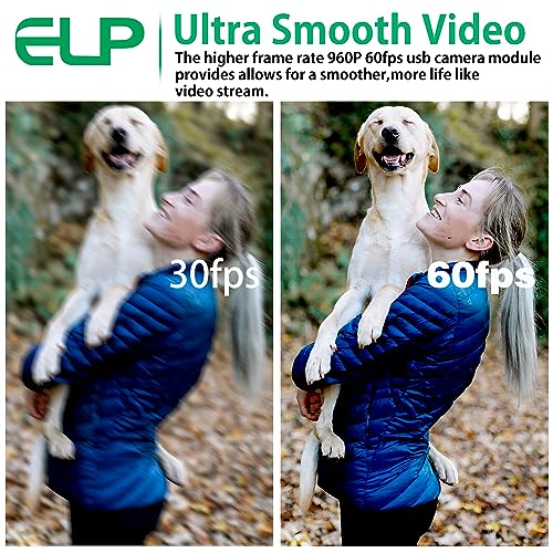 ELP Dual Lens USB Camera Module Synchronization Webcam Board for Computer Mini UVC USB2.0 Lightburn Camera High Speed 960P 60fps Laser Engraver ELP