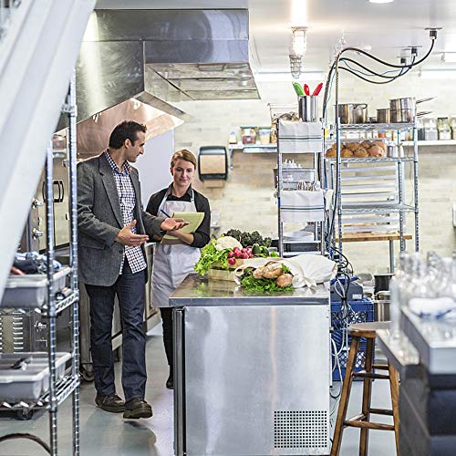 Storage Shelves Metal Shelf Wire Shelving Unit with Wheels 6 Tier NSF Certification Height Adjustable Garage Shelving Utility Steel Heavy Duty Dkeli