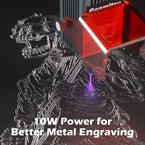 Genmitsu 10W Compressed Spot Laser Module with Air Assist Nozzle, 0.08mm*0.05mm Laser Spot, for Genmitsu 3020-PRO MAX V2, 3030-PROVer MAX, 4040-PRO, Genmitsu