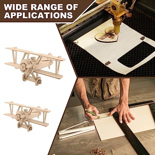 Sasylvia 20 Sheets Balsa Wood Sheets Basswood Sheets for Crafts Plywood Sheets Unfinished Wooden Boards Rectangular Wood Planks for DIY Models Sasylvia