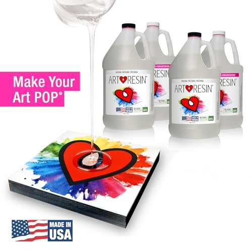 ArtResin - Epoxy Resin - Clear - Non-Toxic - 4 gal (2 gal Resin + 2 gal Hardener) (15.14L) ArtResin