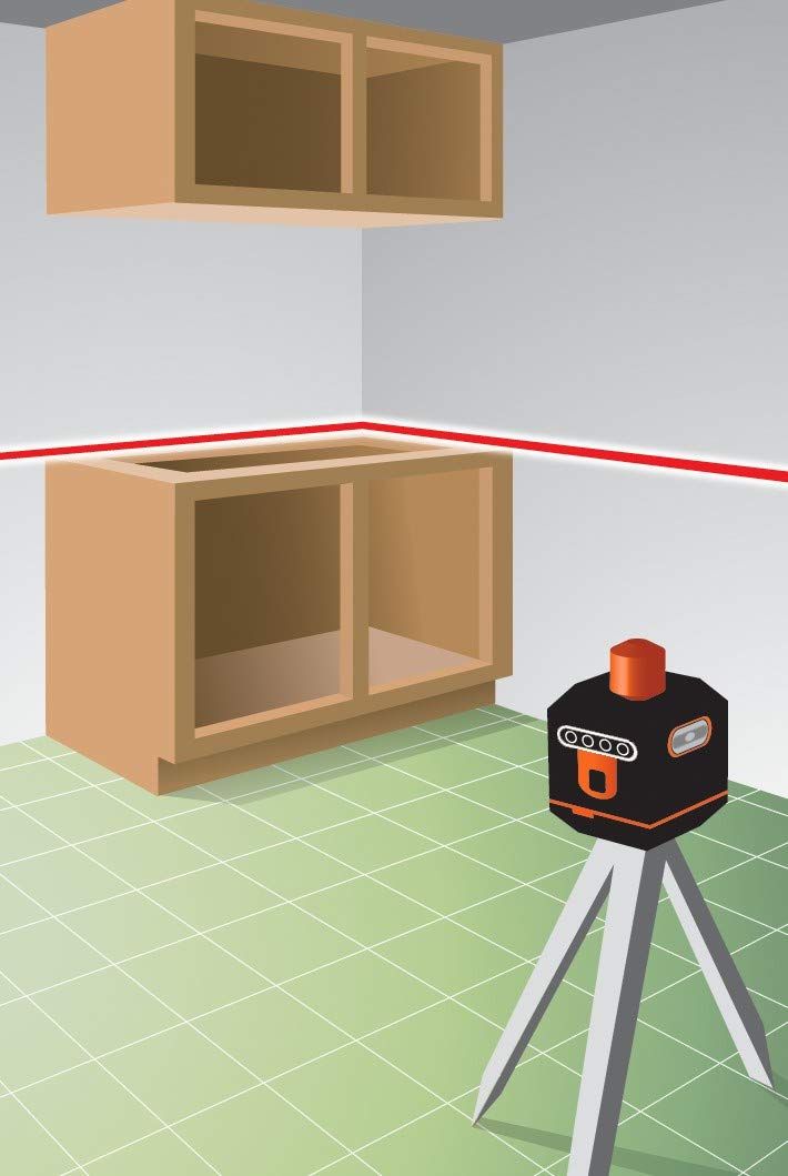 Johnson Level & Tool 40-6502 Manual-Leveling Rotary Laser, Red, 1 Laser, Large Johnson