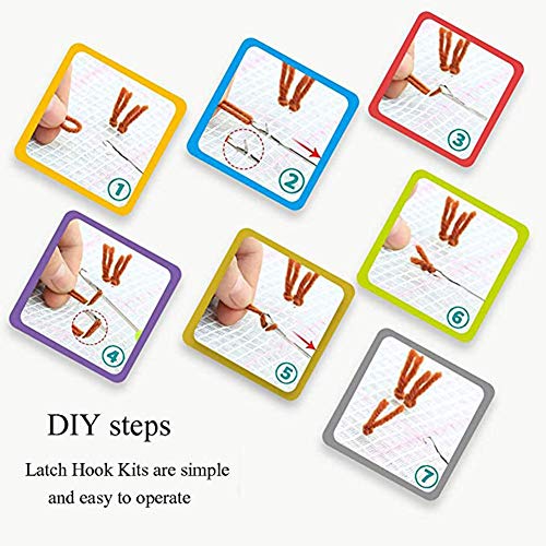 Latch Hook Rug Kit for Adults Red Cardinal Crocheting Carpet Rug Yarn Sofa Cushion Mat Tapestry DIY Carpet Arts Crafts,20.5X15 Inch PakyKai