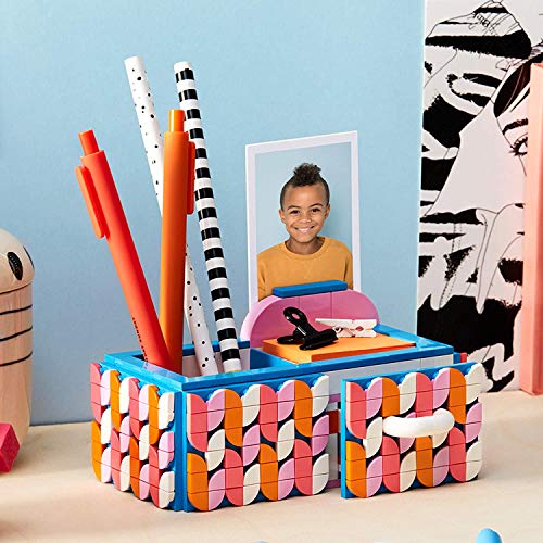 LEGO DOTS Desk Organizer 41907 DIY Craft Decorations Kit for Kids who Like Designing and Redesigning Their Own Room Decor Items to Use, Makes a Fun LEGO
