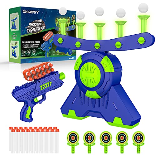 GMAOPHY Shooting Games Toy Gift for Age 5, 6, 7, 8, 9, 10+ Years Old Kids, Glow in The Dark Boy Toy Floating Ball Targets with Foam Dart Toy Blaster, GMAOPHY