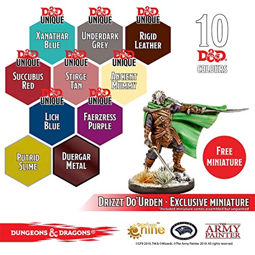 The Army Painter Dungeons and Dragons Nolzur’s Marvelous Pigments Underdark Paint Set, 10 Acrylic Paints Roleplaying, Boardgames, Wargames Miniature The Army Painter