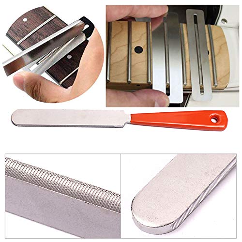KEWAYO Guitar Fingerboard Luthier Tool Set Including Guitar Fret Crowning Luthier File, Fret Leveling Beam Sanding Leveler Beam and Fingerboard Guard KEWAYO