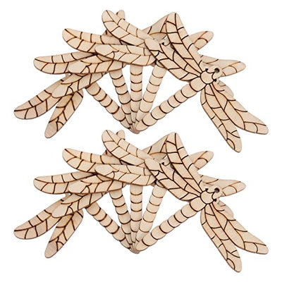 Didiseaon 50 Sets Unfinished Wooden Dragonfly Cutouts Insect Wood Slice Blank Wooden Paint Crafts for Kids Painting DIY Craft