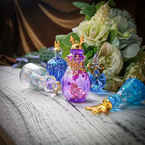 Small Bottle Container and Stopper UV Resin Epoxy Silicone Mold Jewelry Casting 6 Trays Set with Manual FUNSHOWCASE