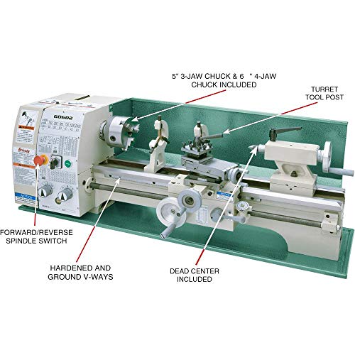 Grizzly G0602 Bench Top Metal Lathe, 10 x 22-Inch Grizzly