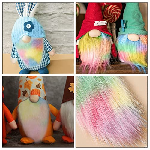 Ciieeo Precut Gnome Beard Handmade Dwarf Beard 1 Set Gnomes Faux Beard Wood Gnomes Bead Gnomes Bread and Bead Crafting Gnomes Supplies Shaggy Fur Ciieeo