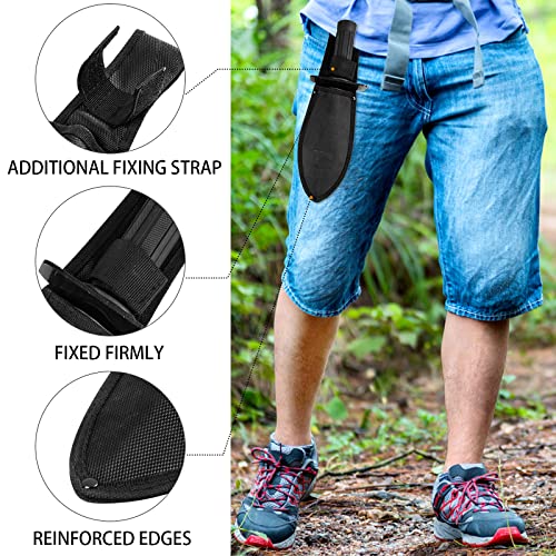 INCLY Metal Detector Shovel, Heavy Duty Double Serrated Edge Digger, Detecting Digging Tool with Sheath for Belt Mount, Gardening & Detecting INCLY