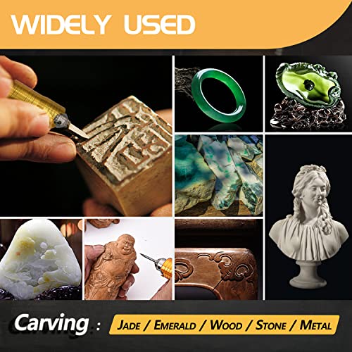 TUNTROL 1000W 30000RPM Flex Shaft Rotary Tool, Thicken 1/4" Flexible Shaft with Stepless Speed Foot Pedal, Hanging Grinder Carver Electric TUNTROL