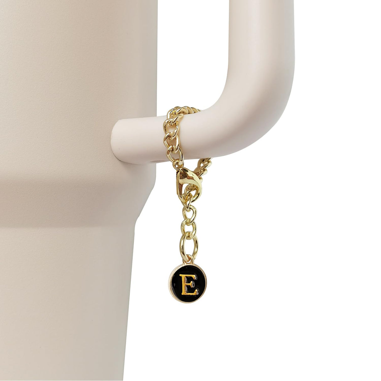 Wabogove Letter Charm Accessories for Stanley Cup 2PCS Initial Name ID Personalized Handle Charm for Stanley Tumbler (E) Wabogove