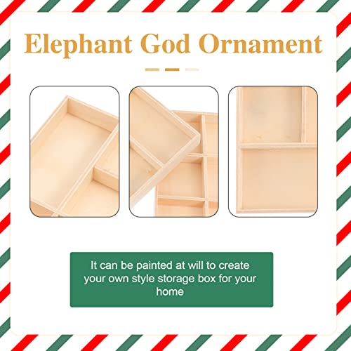 COHEALI 2pcs Boxes Storage Box Wood Drawer Divider Cube Storage Bins Jewelry Display Case Jewelry Organizer Clear Unfinished Jewelry Display Plate COHEALI