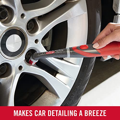 Rubbermaid Reveal Cordless Battery Power Scrubber, Gray/Red, Multi-Purpose Scrub Brush Cleaner for Grout/Tile/Bathroom/Shower/Bathtub, Water Rubbermaid