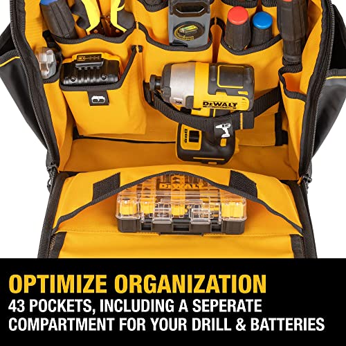 DEWALT Tool Backpack, Tool Storage and Organization, Durable and Water Resistant (DWST560102) DEWALT