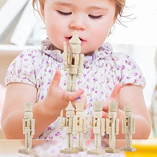 2Sets Christmas Nutcracker unpainted Nutcracker Unfinished Wood Nutcracker Christmas Table Decorations Tall Nutcracker Decorations Xmas Gift Indoor ifundom