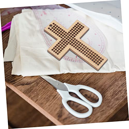 15 Pcs Cross Stitch Wood Pieces Wooden Cross Plate Bookmark Kit Embroidery Frame Wooden Hanging Tags Unfinished Wood Shapes DIY Gift Wooden Cross COHEALI