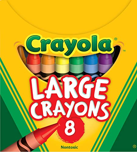 Crayola Large Crayons - Assorted (8 Count), Giant Crayons for Kids & Toddlers, Ages 2+ Crayola
