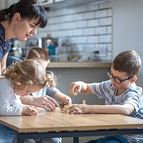 Wooden Cubes 3/4 inch Small Wood Blocks for Crafts 2cm Unfinished Natural Wood Square Block for DIY Projects and Puzzle Making (110PCS) Ourtroness