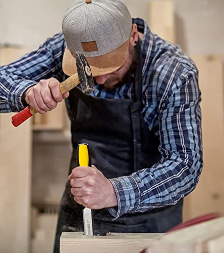 DOWELL Wood Chisel Tool Set 4pc Sturdy Chisel, 1/4 inch,1/2 inch,3/4 inch,1 inch with Carpenter Pencils HY080103 DOWELL