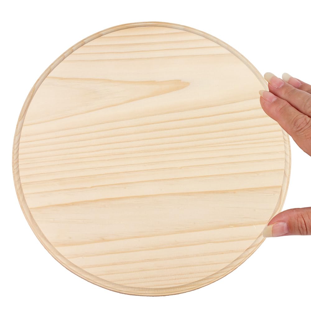 Factory Direct Craft Unfinished Wood Beveled Edge Circle Plaques Set of 2 - Blank Wooden Circle Signs for DIY Crafts and Projects (15 Inches Factory Direct Craft