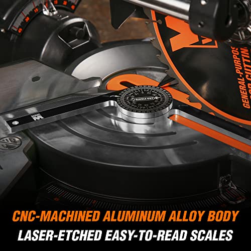 WEN ME175P 7.25-Inch Aluminum Alloy Miter Saw Protractor with Laser-Engraved Scales WEN