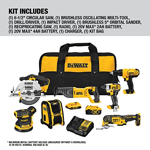 DEWALT 20V MAX* Cordless Drill Combo Kit , 7-Tool (DCK771D1M1) DEWALT