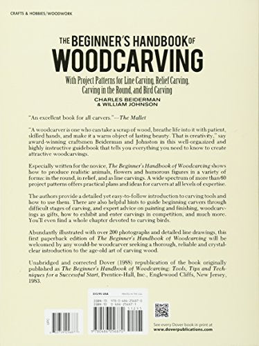 The Beginner's Handbook of Woodcarving: With Project Patterns for Line Carving, Relief Carving, Carving in the Round, and Bird Carving Dover Publications