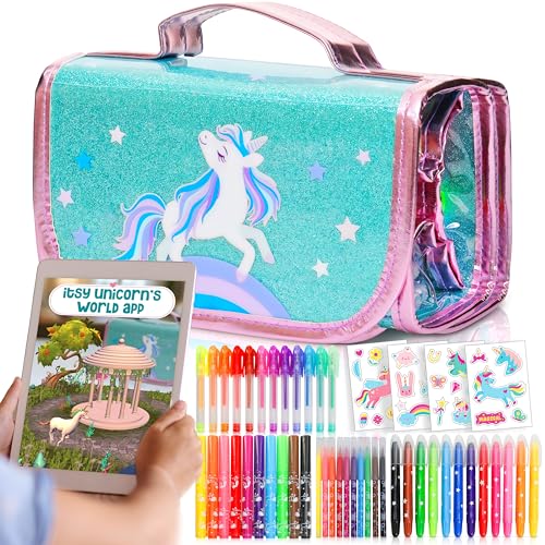 Unicorn Markers Set for Girls Age 5 6 7 8 9 10 Years Old, Unicorns Gifts  for