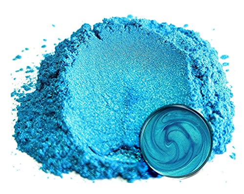Eye Candy Mica Powder Pigment “Okinawa Blue” (25 gr) Multipurpose DIY Arts and Crafts Additive | Natural Bath Bombs, Resin, Paint, Epoxy, Soap, Nail Eye Candy Pearls