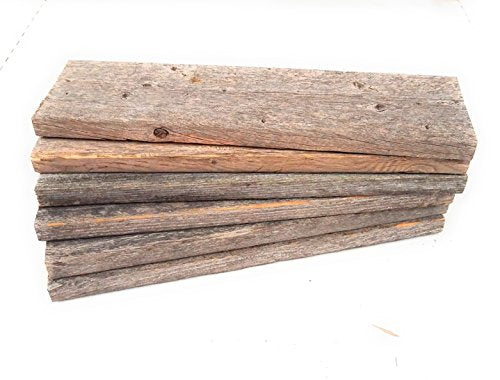 Rustic Weathered Reclaimed Wood Planks for DIY Crafts, Projects and Decor (12 Planks - 12" Long) Rockin' Wood