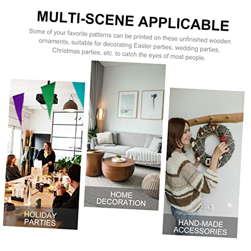 MAGICLULU 150 Sets Unfinished Wooden Cutouts Pendant chip Wooden Plate Home Decorations Pillar Child Crafts Party Supplies Flower Decoration Painted MAGICLULU