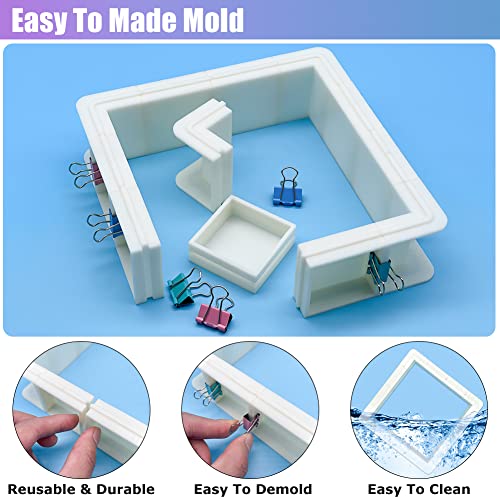 Nomanak 2-Pack Adjustable Mold-Housing for Silicone Molds-Making - Silicone Molds, Mold Making Silicone Rubber, Mold Housing Kit, Housing Frame for Nomanak