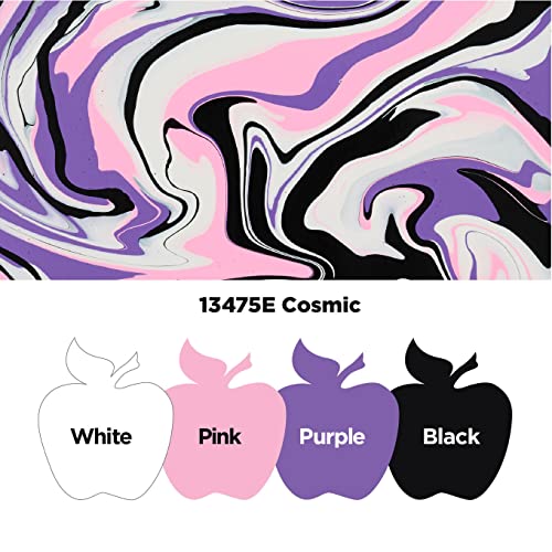 Apple Barrel Cosmic Pre-Mixed Set, Set of 4 Fluid Ready Pour Paints Perfect for DIY Arts and Crafts Projects, 13475E Apple Barrel