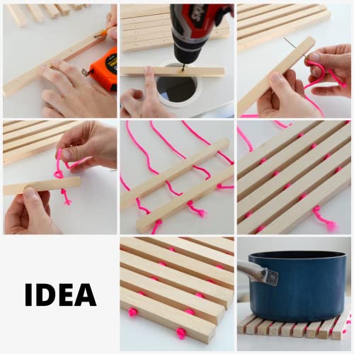 20PCS Square Basswood Dowel Rods – 3/8 x 12 Inch Bass Wood Rods Long Wooden Sticks for Arts and DIY Projects Unfinished Wood Dowel Rod Craft Sticks YARRD