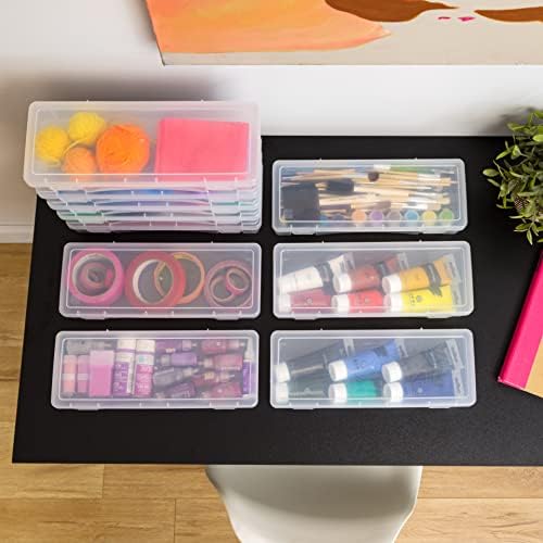 IRIS USA 10Pack Large Plastic Hobby Art Craft Supply Organizer Storage Containers with Latching Lid IRIS