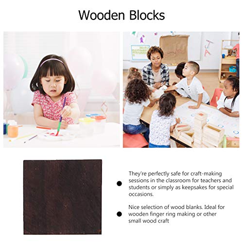 EXCEART 24pcs Wooden Pieces for Wood Jewelry Ring Making Wood Ring Materials with Different Natural Wooden Textures Wood Blanks for DIY Wooden Resin EXCEART