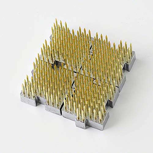 Wazakura 4PCS Interlocking Mini Ikebana Kenzan Flower Frog, Made in Japan, Japanese Floral Arranging Pin Holder - 1.25"(32mm) x1.18(30mm) Brass, 4PCS Hanafubuki