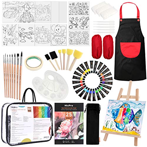 Paint and Sip Kit Complete With ALL Supplies, EASEL Included 
