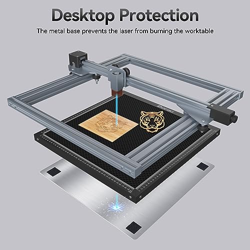 Dofiki Honeycomb Laser Bed 400x400mm Magnetic Steel Honeycomb Working Table for Laser Engraver, Honeycomb Panel with Metal Tray for Laser Cutting Dofiki